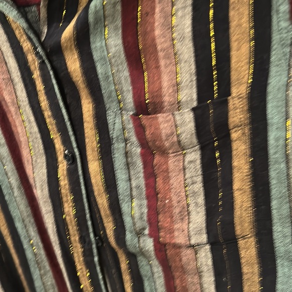 Rails size xs button down with gold shimmer - Picture 3 of 3